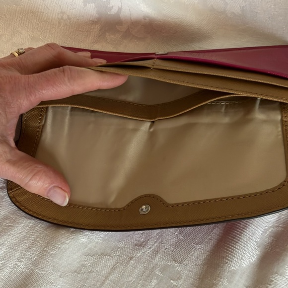 Coach NWT Saffiano Patent Leather Wallet in Bright Magenta - Picture 8 of 11